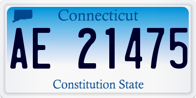 CT license plate AE21475