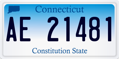CT license plate AE21481
