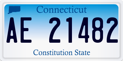 CT license plate AE21482