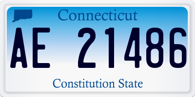CT license plate AE21486