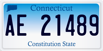 CT license plate AE21489