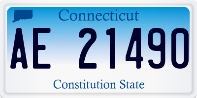 CT license plate AE21490