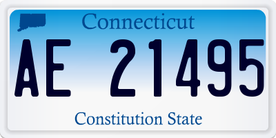 CT license plate AE21495