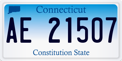 CT license plate AE21507