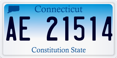 CT license plate AE21514