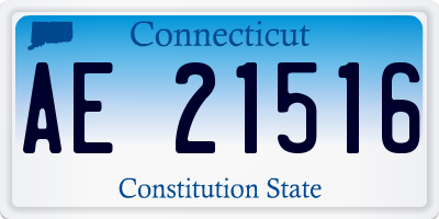 CT license plate AE21516