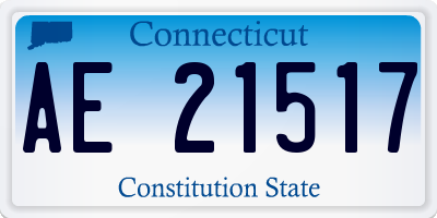 CT license plate AE21517