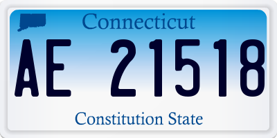 CT license plate AE21518