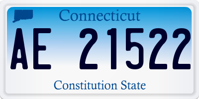 CT license plate AE21522