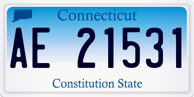 CT license plate AE21531