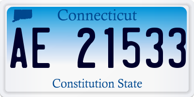 CT license plate AE21533