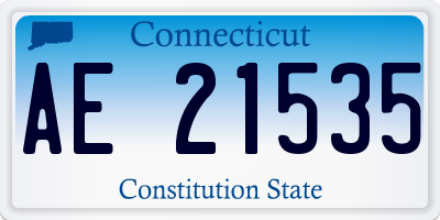 CT license plate AE21535