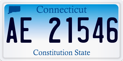 CT license plate AE21546