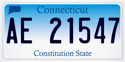 CT license plate AE21547