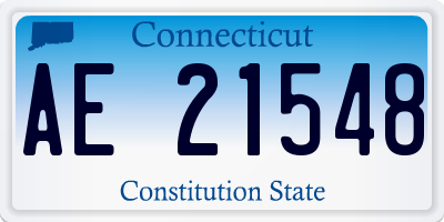 CT license plate AE21548