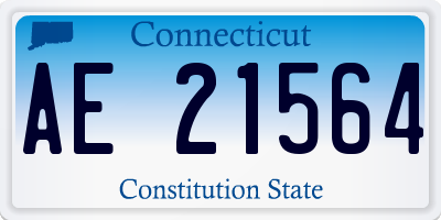 CT license plate AE21564