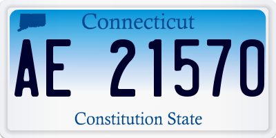 CT license plate AE21570