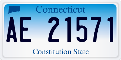 CT license plate AE21571