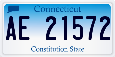 CT license plate AE21572
