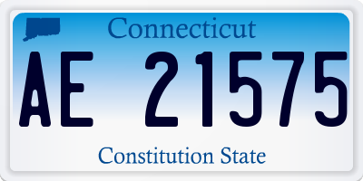CT license plate AE21575