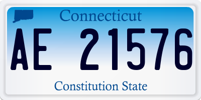 CT license plate AE21576