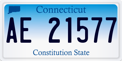 CT license plate AE21577
