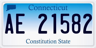 CT license plate AE21582