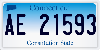 CT license plate AE21593