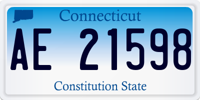 CT license plate AE21598