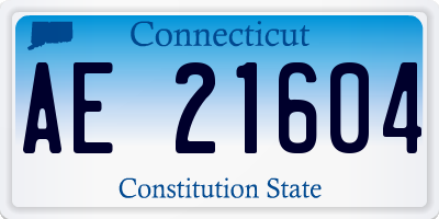 CT license plate AE21604