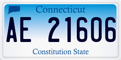 CT license plate AE21606
