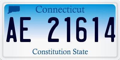 CT license plate AE21614