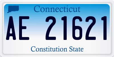 CT license plate AE21621