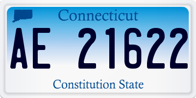 CT license plate AE21622