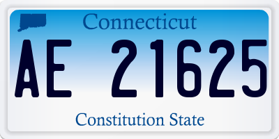 CT license plate AE21625