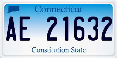 CT license plate AE21632