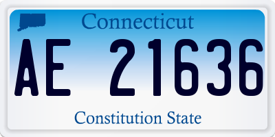CT license plate AE21636