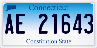 CT license plate AE21643