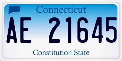 CT license plate AE21645