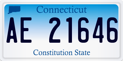 CT license plate AE21646