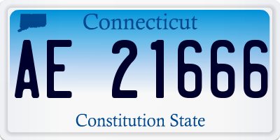 CT license plate AE21666