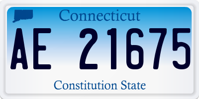 CT license plate AE21675