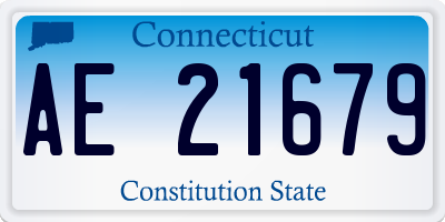 CT license plate AE21679