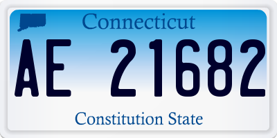 CT license plate AE21682