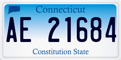 CT license plate AE21684