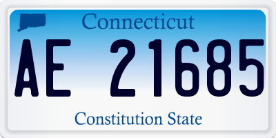 CT license plate AE21685