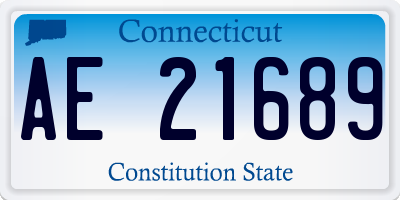 CT license plate AE21689