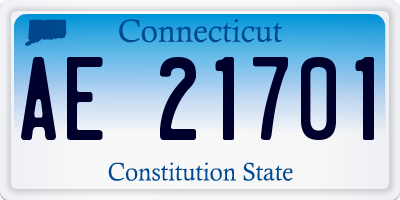 CT license plate AE21701