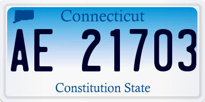 CT license plate AE21703