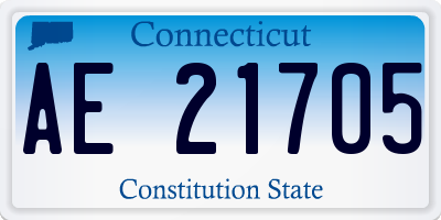 CT license plate AE21705